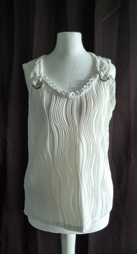 Damen top weiß plissiert - ​damen,