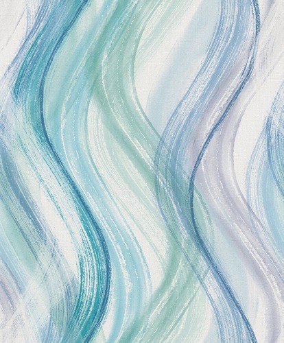 Vliestapete wellen muster blau - wellen-muster,