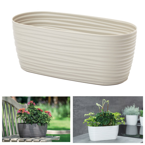 Pflanzkasten oval wellenmuster - oval,