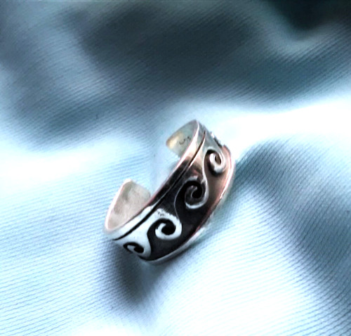 Ring silber 925 wellen - ring, muster