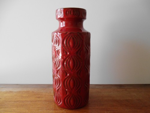 Vintage keramik vase rot - vase,
