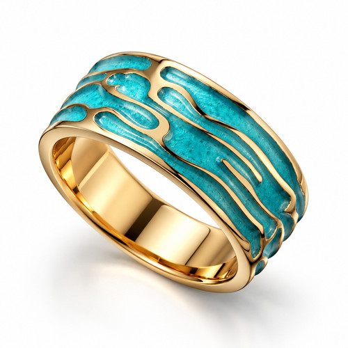 Ring türkis gold damen - türkis,